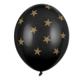 BALON PARTY DECO STRONG PASTEL GWIAZDKI CZARNY 30cm 1szt