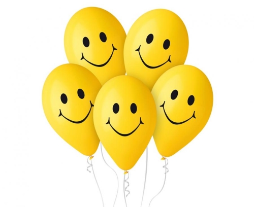 BALON GEMAR UŚMIECH ŻÓŁTY 30cm 1szt