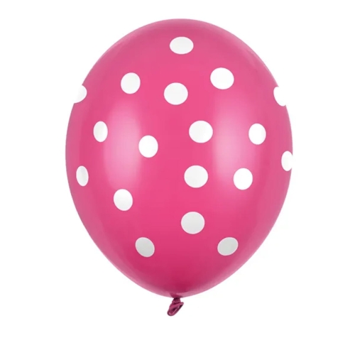 BALON PARTY DECO STRONG PASTEL KROPKI RÓŻOWY 30cm 1szt