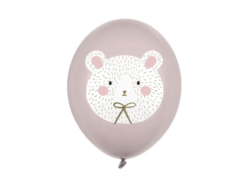 BALON PARTY DECO STRONG PASTEL MIŚ SZARY 30cm 1szt