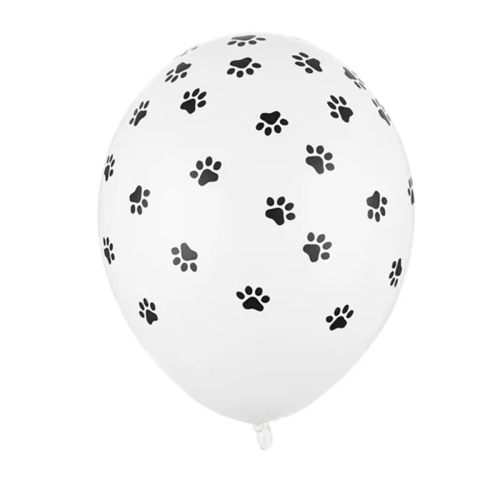 BALON PARTY DECO STRONG PASTEL KOCIE ŁAPKI BIAŁY 30cm 1szt
