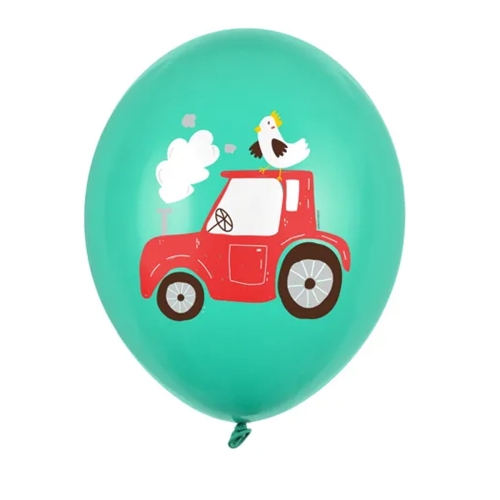 BALON PARTY DECO STRONG PASTEL TRAKTOR TURKUSOWY 30cm 1szt