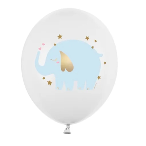 BALON PARTY DECO STRONG PASTEL SŁONIK BIAŁY 30cm 1szt