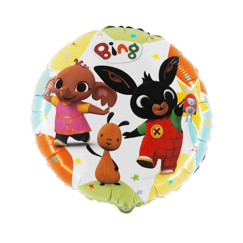 BALON GRABO KRÓLICZEK BING OKRĄGŁY KOLOROWY 18'' 46cm