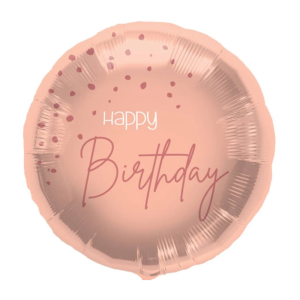 BALON FOLAT HAPPY BIRTHDAY OKRĄGŁY RÓŻOWY 18'' 46cm