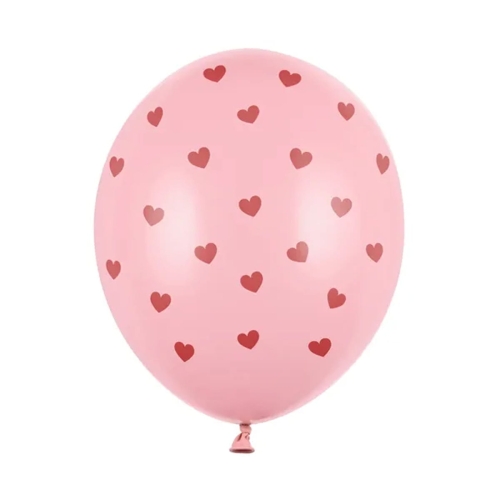 BALON PARTY DECO STRONG PASTEL SERCA RÓŻOWY 30cm 1szt