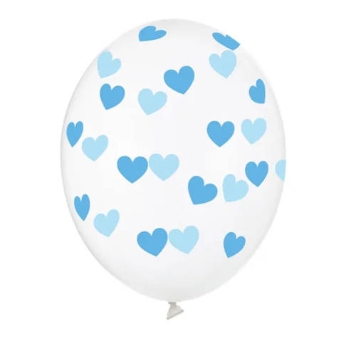 BALON PARTY DECO STRONG CRYSTAL SERCA BEZBARWNY BŁĘKITNY 30cm 1szt