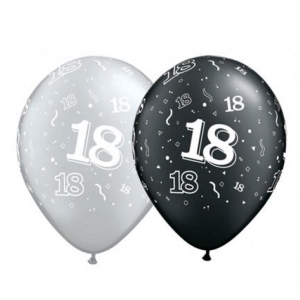 BALON QUALATEX PASTEL 18 URODZINY KONFETTI MIX 27cm 1szt