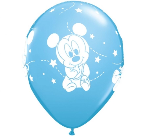 BALON QUALATEX METALLIC BABY MICKEY NIEBIESKI 30cm 1szt