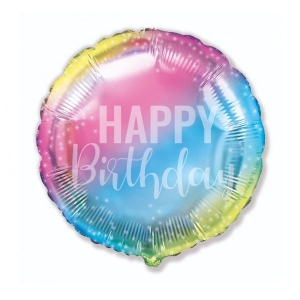 BALON FLEXMETAL HAPPY BIRTHDAY TĘCZOWY 18'' 46cm