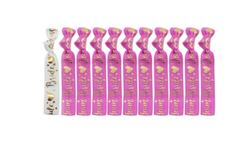 ZESTAW BRANSOLETEK WIECZÓR PANIEŃSKI RÓŻOWE 10 SZT