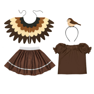 ZESTAW WRÓBELEK BRĄZOWY 134-140 5el