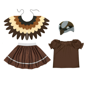 ZESTAW WRÓBELEK BRĄZOWY 116-128 4el