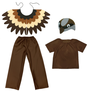 ZESTAW WRÓBELEK BRĄZOWY 134-140 4el