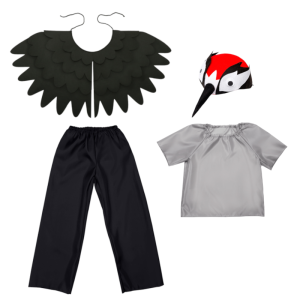 ZESTAW ŻURAW SZARO-CZARNY 98-110 4el