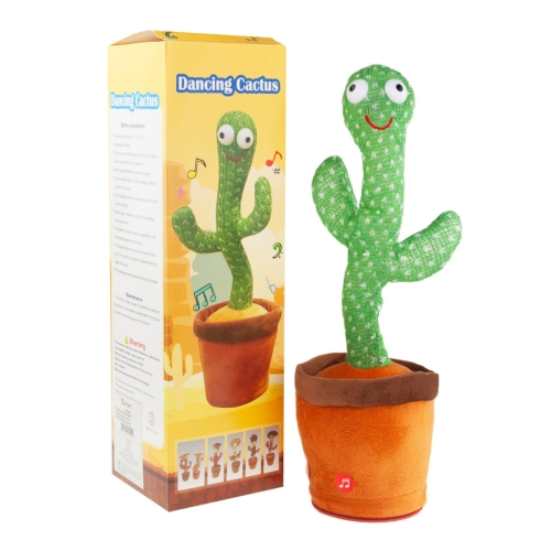 KAKTUS ŚPIEWAJĄCY TAŃCZĄCY LED