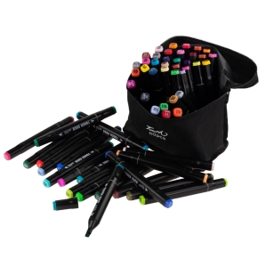 ZESTAW DWUSTRONNYCH MARKERÓW ETUI 60SZT