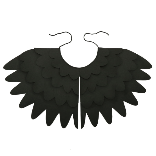 STRÓJ PELERYNA KRUK CZARNA 43cm