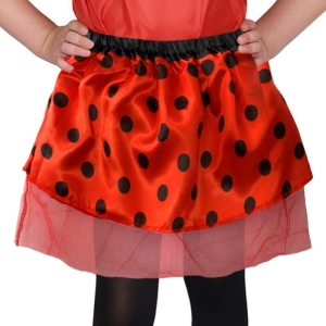 SPÓDNICZKA W GROSZKI CZERWONA 30cm