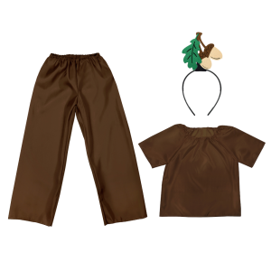 ZESTAW ŻOŁĘDZIE BRĄZOWY 116-128 4el