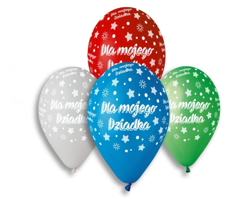 BALON GEMAR PASTEL DLA MOJEGO DZIADKA MIX 33cm 1szt