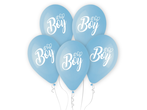 BALON GEMAR PASTEL ITS A BOY NIEBIESKI 33cm 1szt