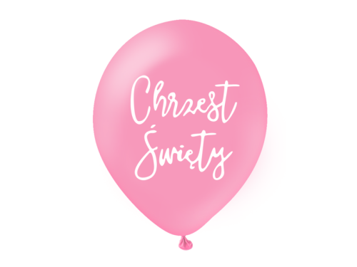 BALON PARTY PAL PASTEL CHRZEST ŚWIĘTY RÓŻOWY 30cm 1szt