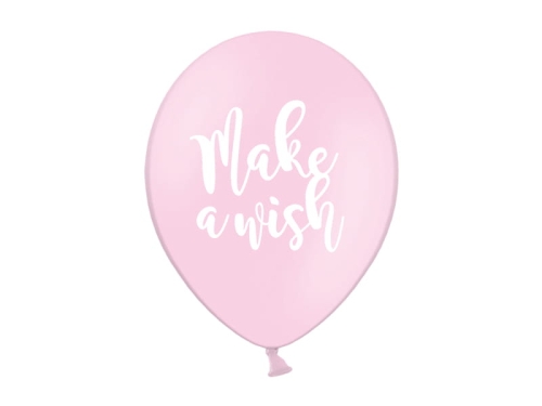 BALON PARTY DECO STRONG PASTEL MAKE A WISH RÓŻOWY 30cm 1szt