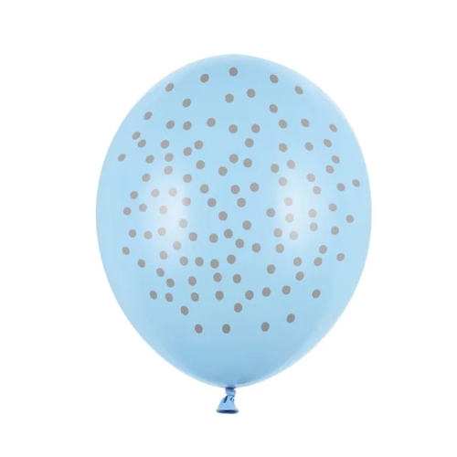 BALON PARTY DECO STRONG PASTEL KROPKI BŁĘKITNY 30cm 1szt