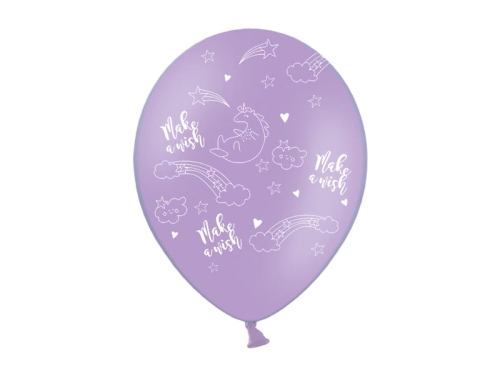 BALON PARTY DECO STRONG PASTEL JEDNOROŻEC FIOLETOWY 30cm 1szt