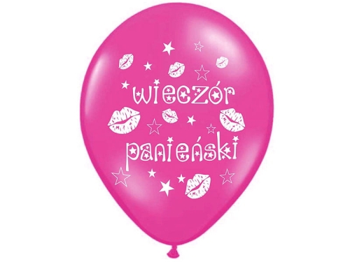 BALON PARTY DECO STRONG METALLIC WIECZÓR PANIEŃSKI RÓŻOWY 30cm 1szt