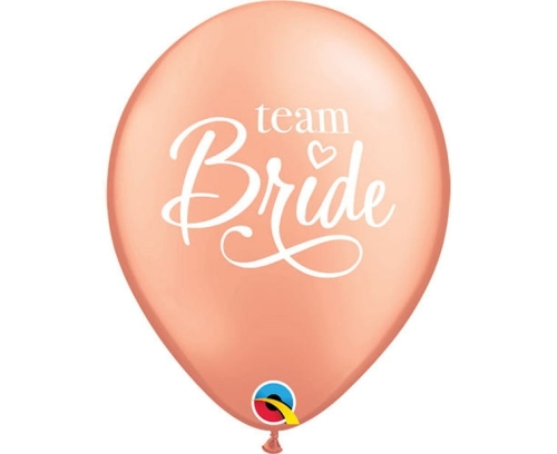 BALON QUALATEX METALLIC TEAM BRIDE RÓŻOWE ZŁOTO 30cm 1szt