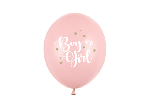 BALON PARTY DECO STRONG PASTEL BOY OR GIRL RÓŻOWY 30cm 1szt