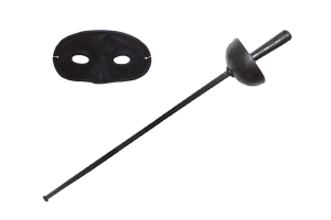 ZESTAW ZORRO MASKA + SZPADA CZARNY 2el