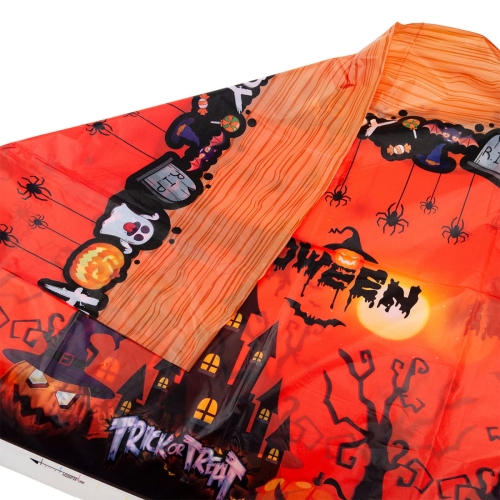 OBRUS FOLIOWY HALLOWEEN DWÓR DYNIE POMARAŃCZOWY 265x140cm