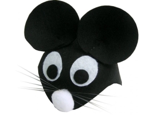 CZAPKA MYSZKA FILCOWA CZARNA