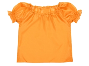 BLUZKA DZIEWCZYNKA POLIESTER POMARAŃCZOWA 98-110