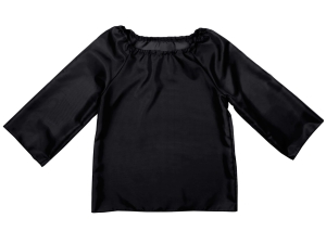 KOSZULA DŁUGI RĘKAW PONGEE CZARNA 116-128