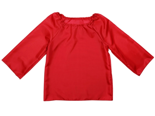 KOSZULA DŁUGI RĘKAW PONGEE CZERWONA 98-110