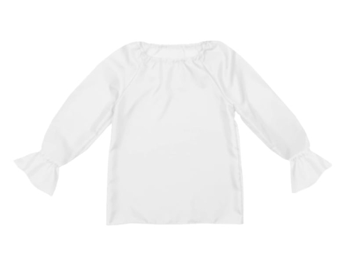 KOSZULA Z MANKIETAMI PONGEE BIAŁA 98-110