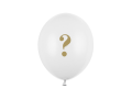 BALON PARTY DECO STRONG PASTEL ZNAK ZAPYTANIA BIAŁY 30cm 1szt