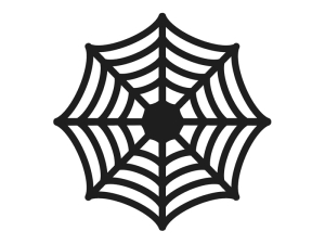 PODKŁADKI POD TALERZE PAJĘCZYNY PAPIEROWE CZARNE 27,5cm 4szt