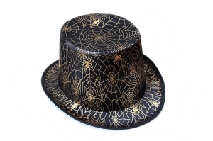 CYLINDER Z PAJĘCZYNĄ CZARNO-ZŁOTY