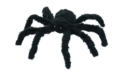 PAJĄK WŁOCHATY CZARNY 30cm