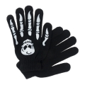RĘKAWICZKI SZKIELET CZASZKA KRÓTKIE CZARNE
