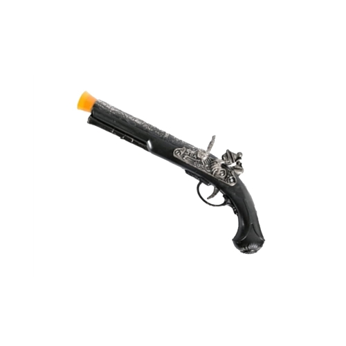 PISTOLET PIRACKI CZARNO-SREBRNY