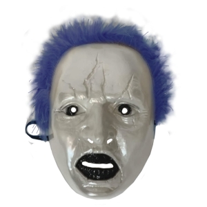 MASKA POTWÓR CZARNE USTA SREBRNO-NIEBIESKA