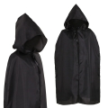 STRÓJ PELERYNA Z KAPTUREM POLIESTER CZARNA 132cm