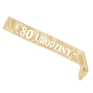 SZARFA 80 URODZINY ZŁOTA 85cm