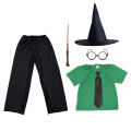 ZESTAW SLYTHERIN ZIELONO-CZARNY 116-128 6el